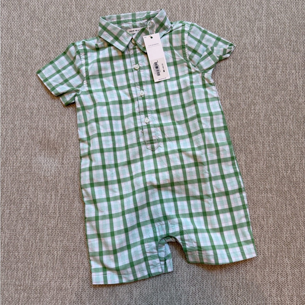 NWT Janie and Jack short sleeve onesie 12-18m